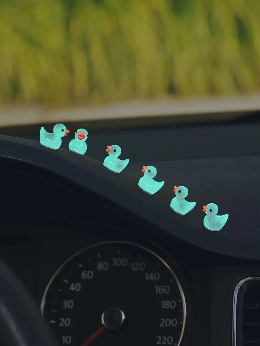 Tiny Luminous Car Ornaments Ducks (pack of 6)