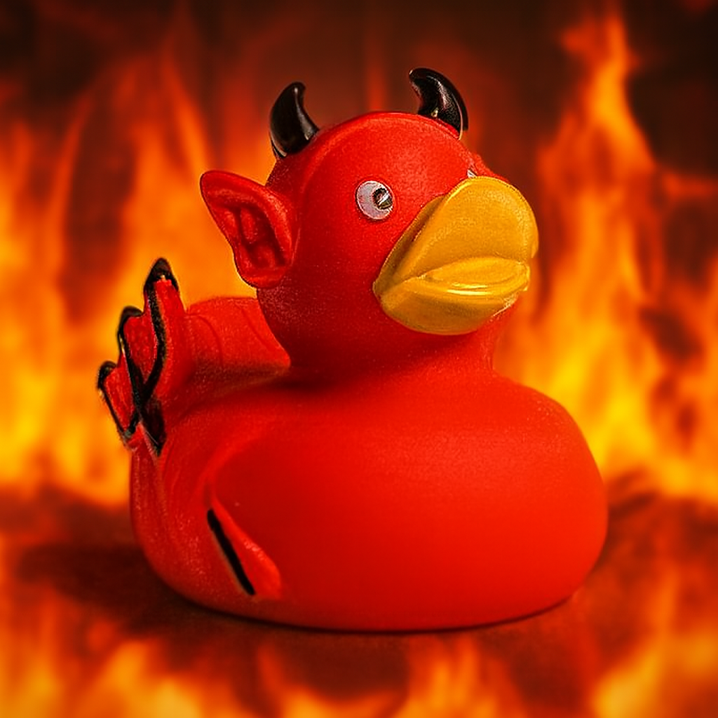Devil Rubber Duck - Red