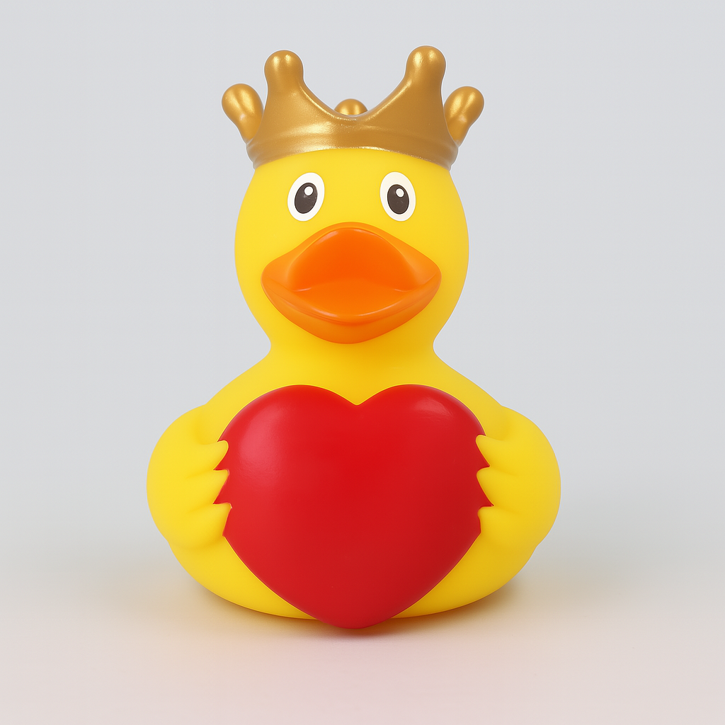Duck with Greeting Heart