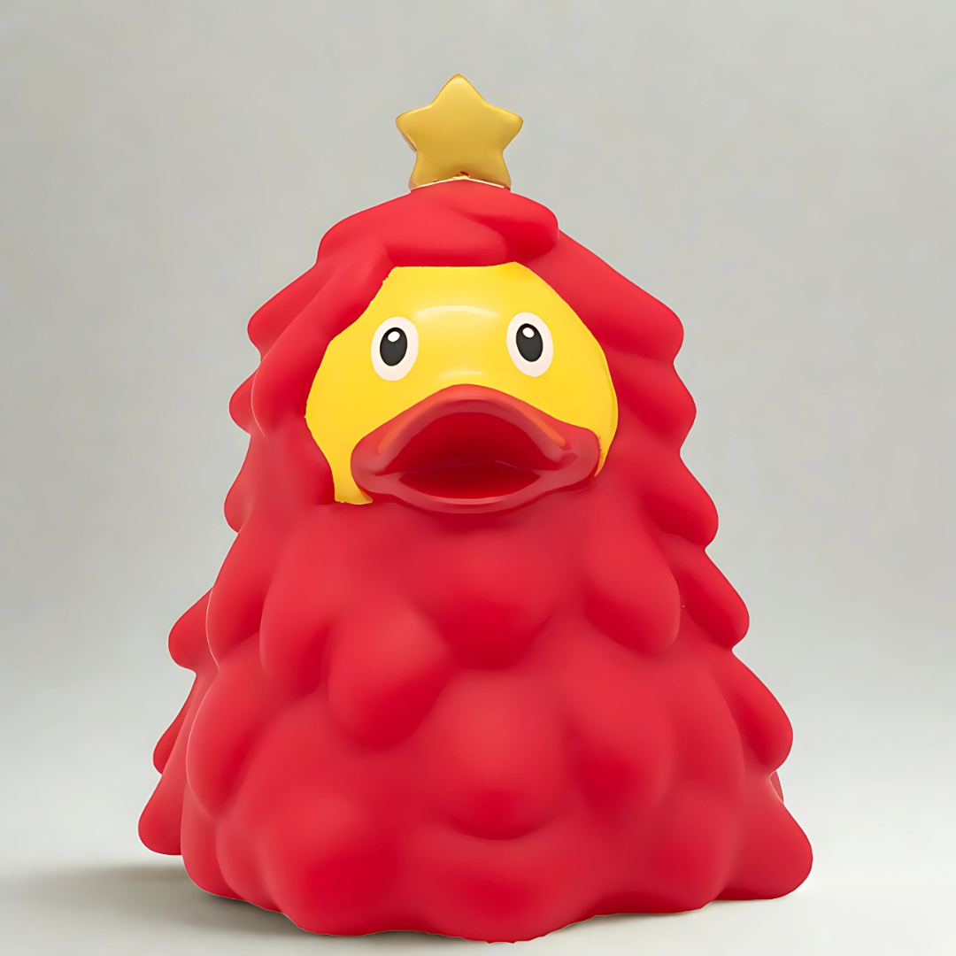 Christmas Tree Duck, Red