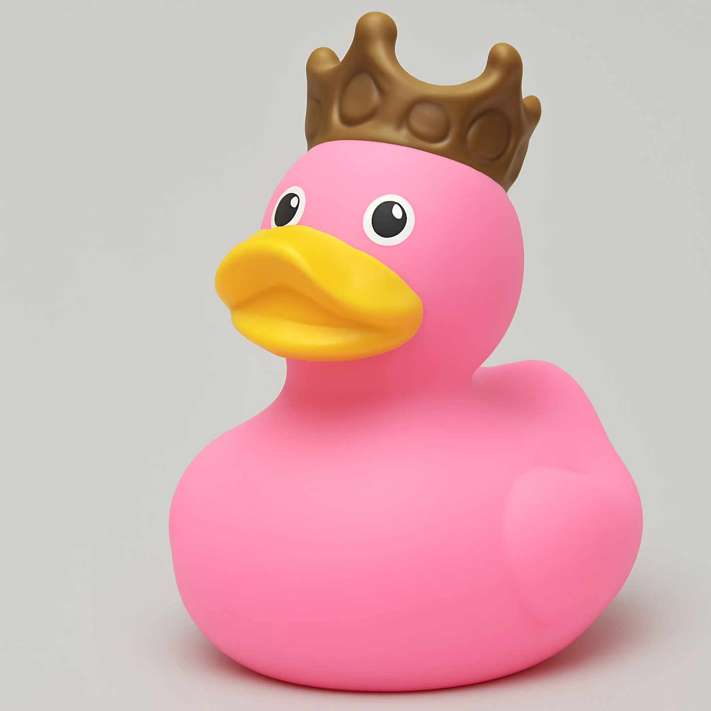 XXL Duck with Crown, light pink 25 cm