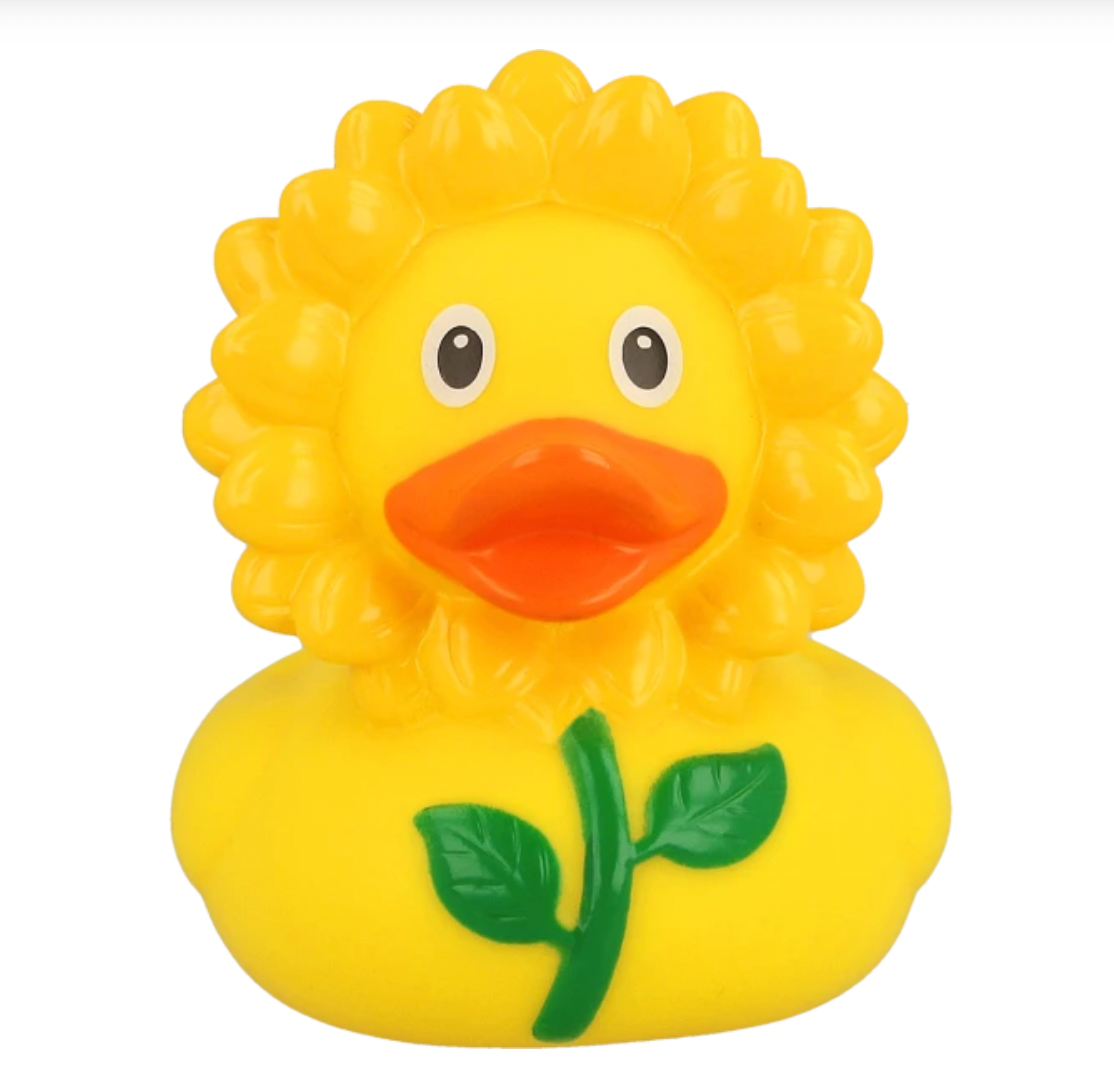 Sunflower Rubber Duck Front View