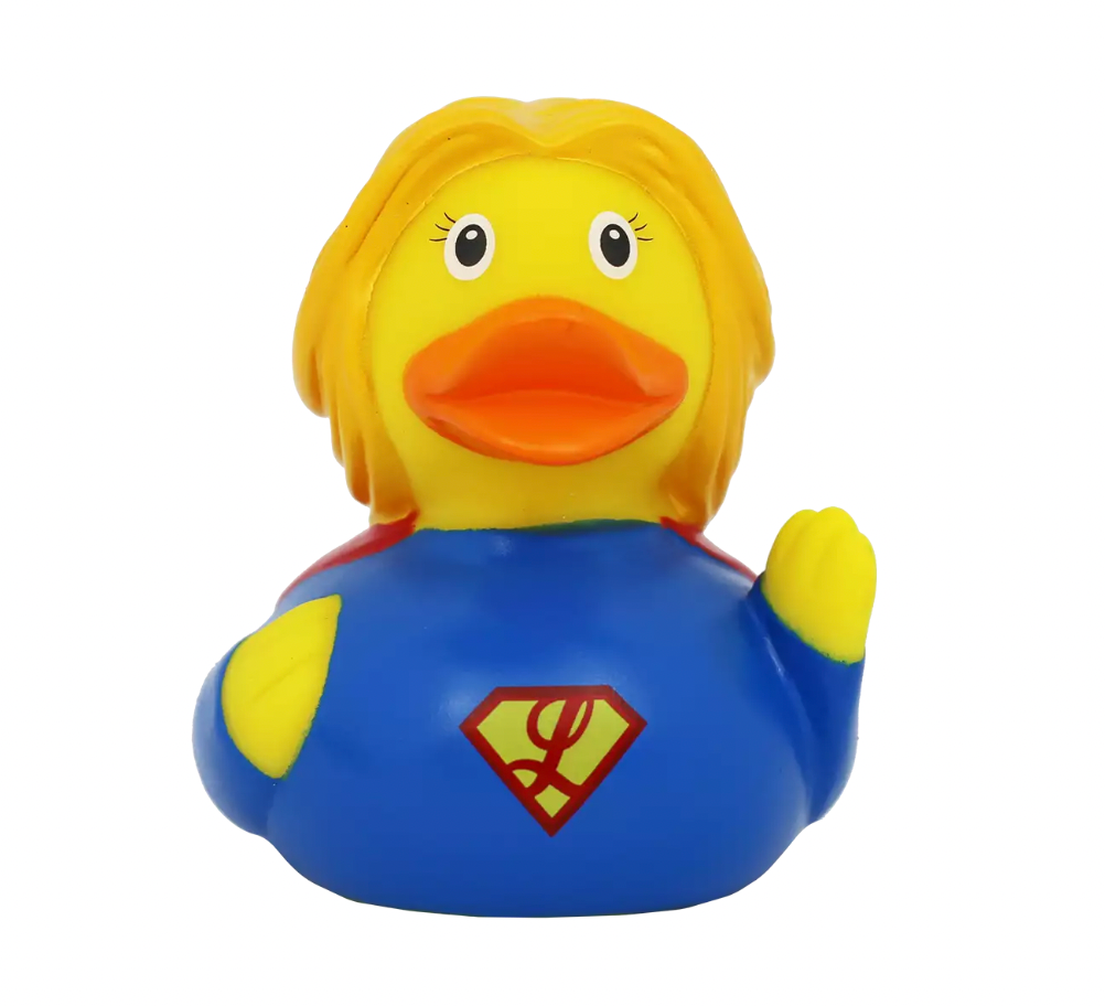 Superheroine Rubber Duck Front View