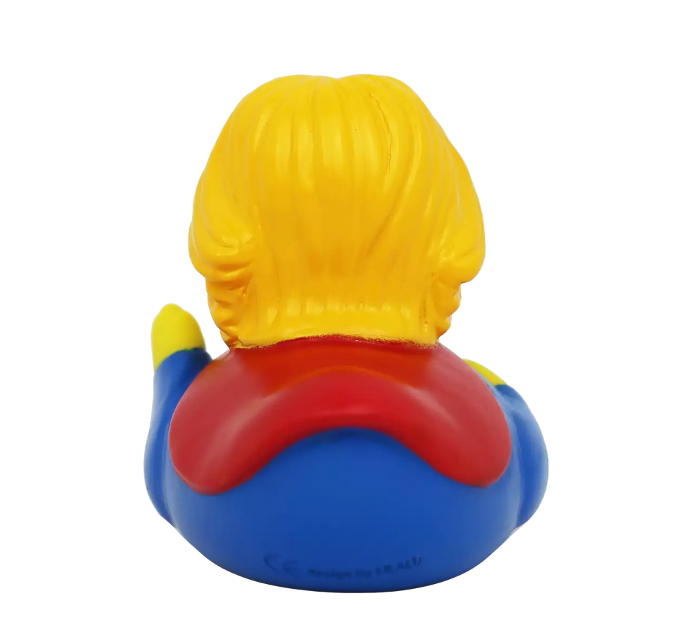 Superheroine Rubber Duck Back View