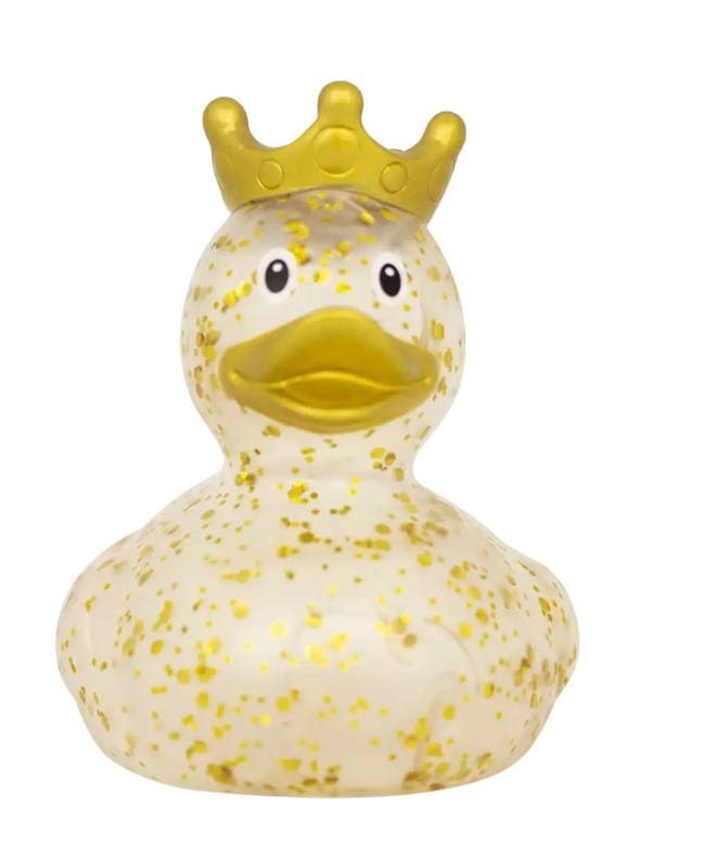 Glitter Duck with Crown, Gold