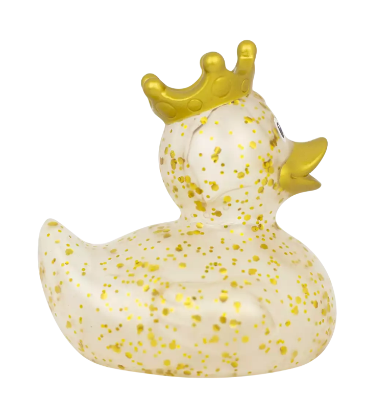 Glitter Duck with Crown, Gold