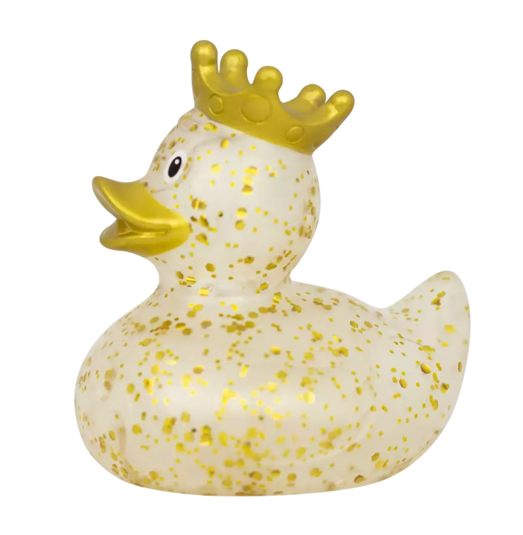 Glitter Duck with Crown, Gold