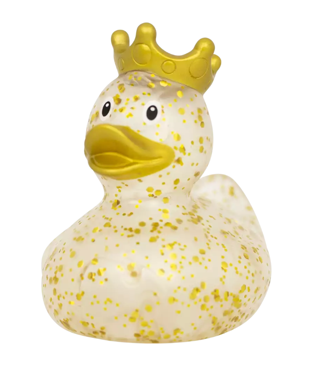 Glitter Duck with Crown, Gold