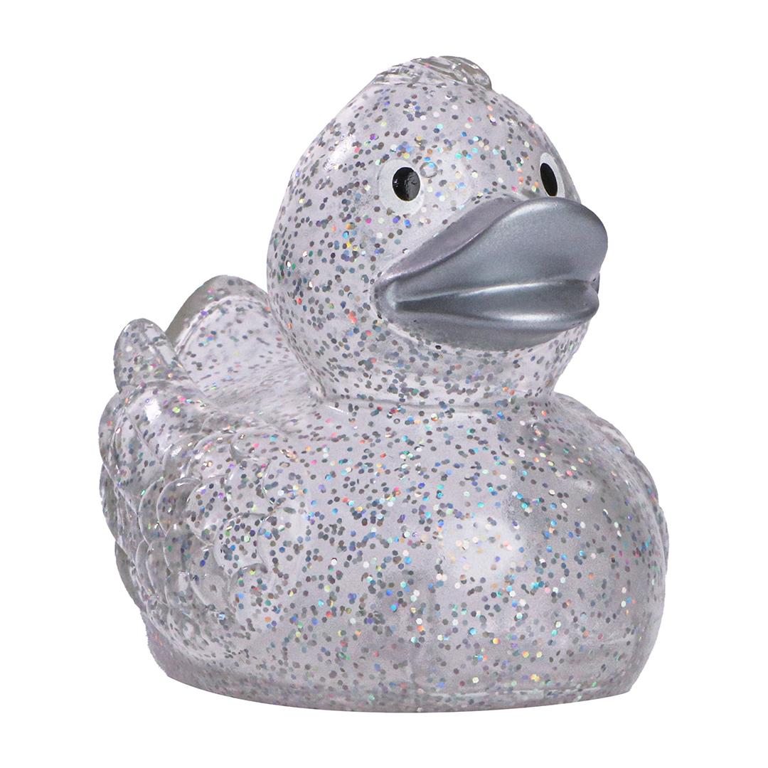 Simple Rubber Duck - Grey Glittery