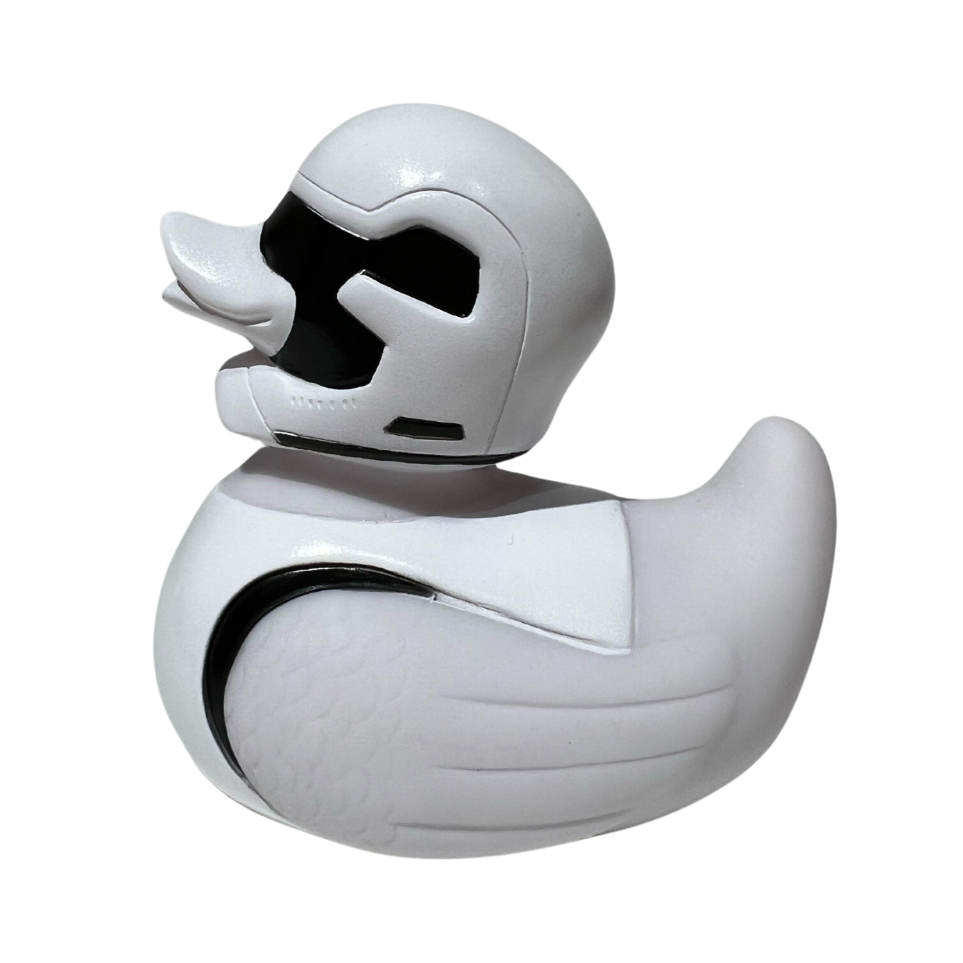 White Trooper Rubber Duckie Side View