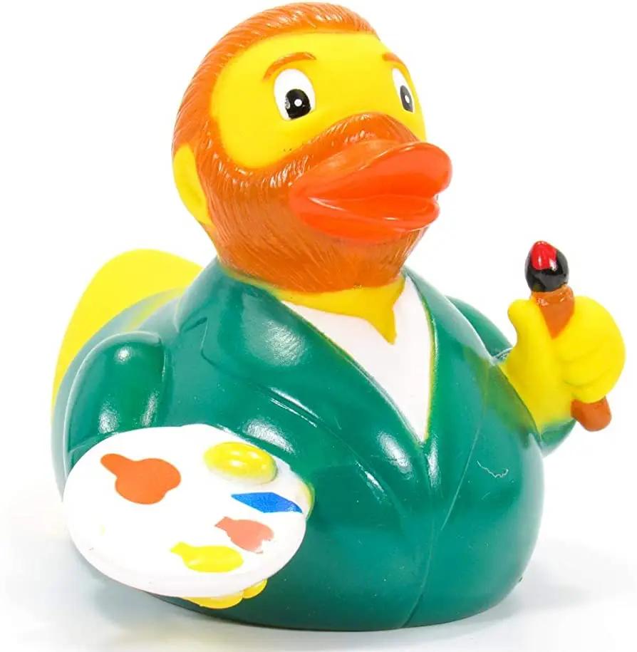 Van Gogh Rubber Duckie Right Side Angle View