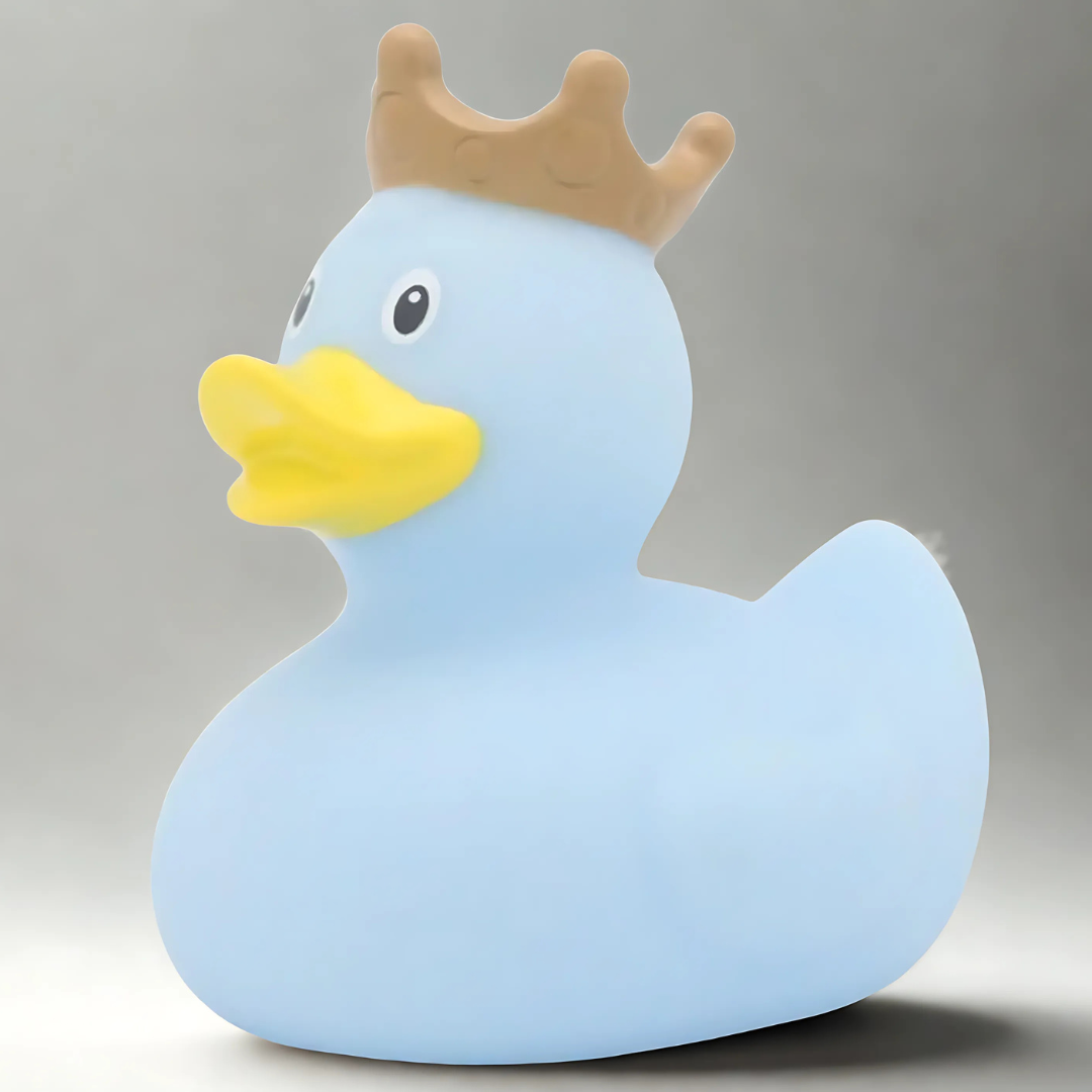 Crown Blue Rubber Duck Collectible