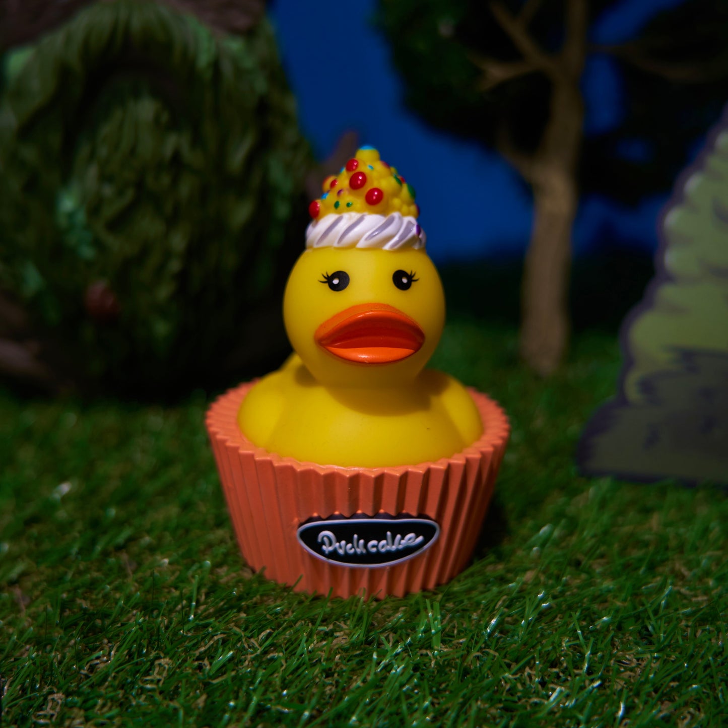 White Icing Cupcake Duck