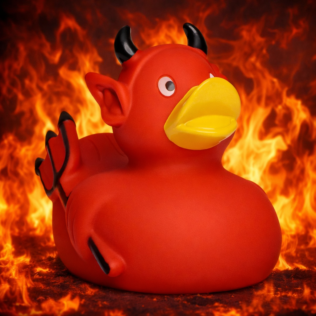 Devil Rubber Duck - Red