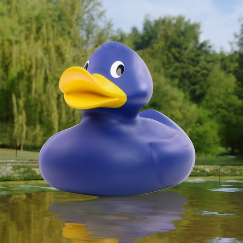 Giant Rubber Duck - Blue – Fun and Oversized Bath Toy – Duck World