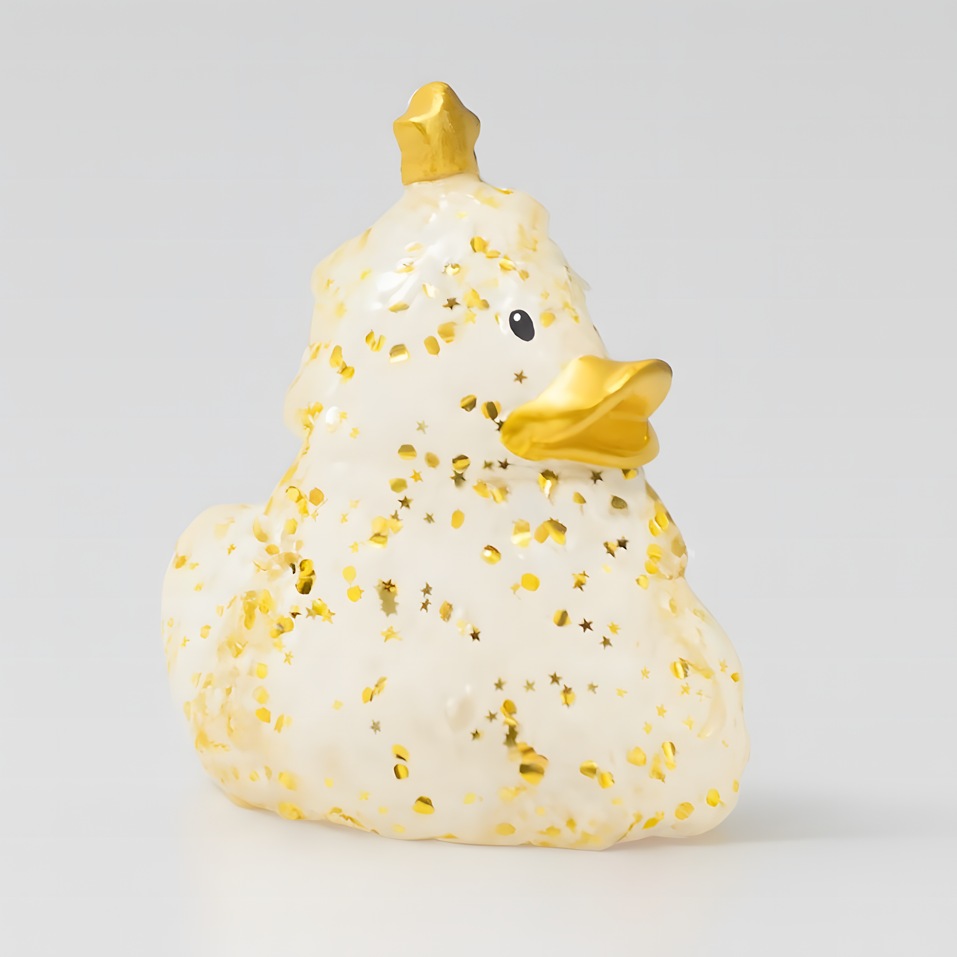 Gold Glitter Christmas Tree Rubber Duckie Limited