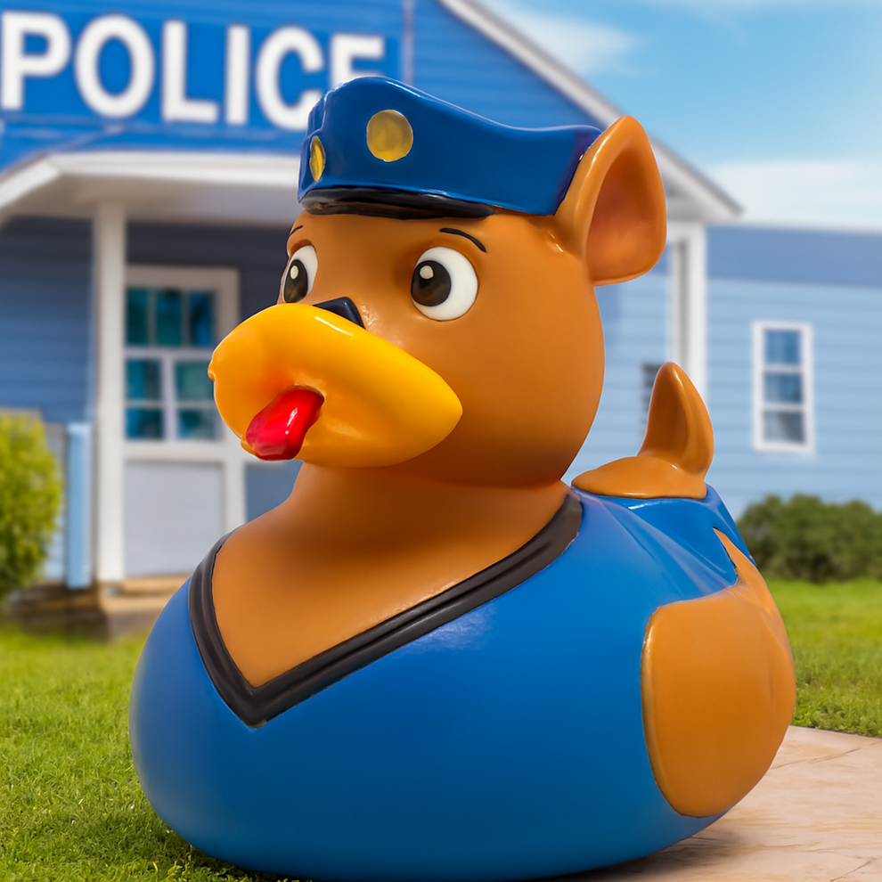 Police Dog Rubber Duck Toy - Fun Bath & Desk | Law & Dogs – Duck World
