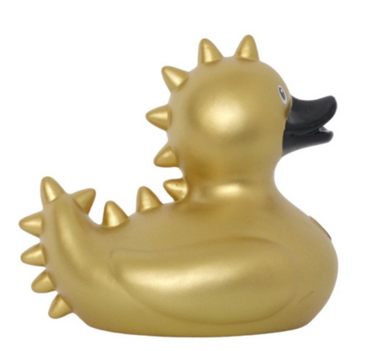 Gold Feather Rubber Duck Right Side View