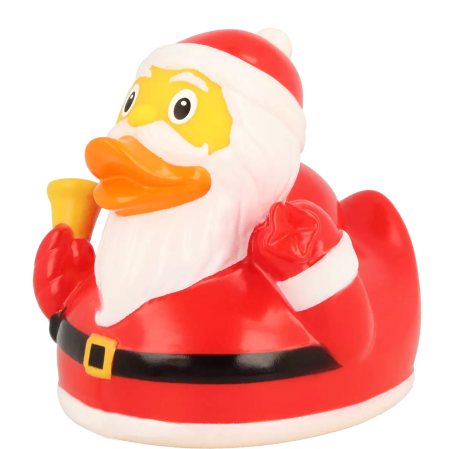 Santa Claus Rubber Duckie Left Angle View