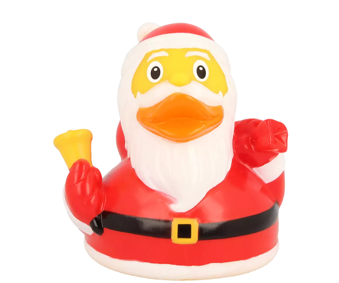 Santa Claus Rubber Duckie Front View