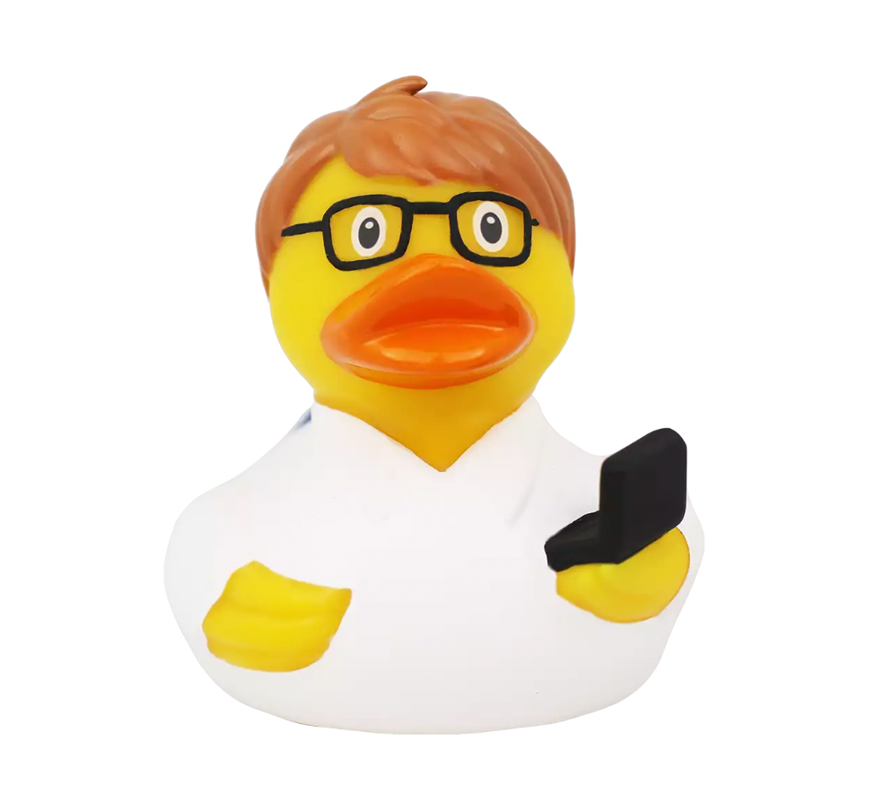 IT Developer Rubber Duck Front View