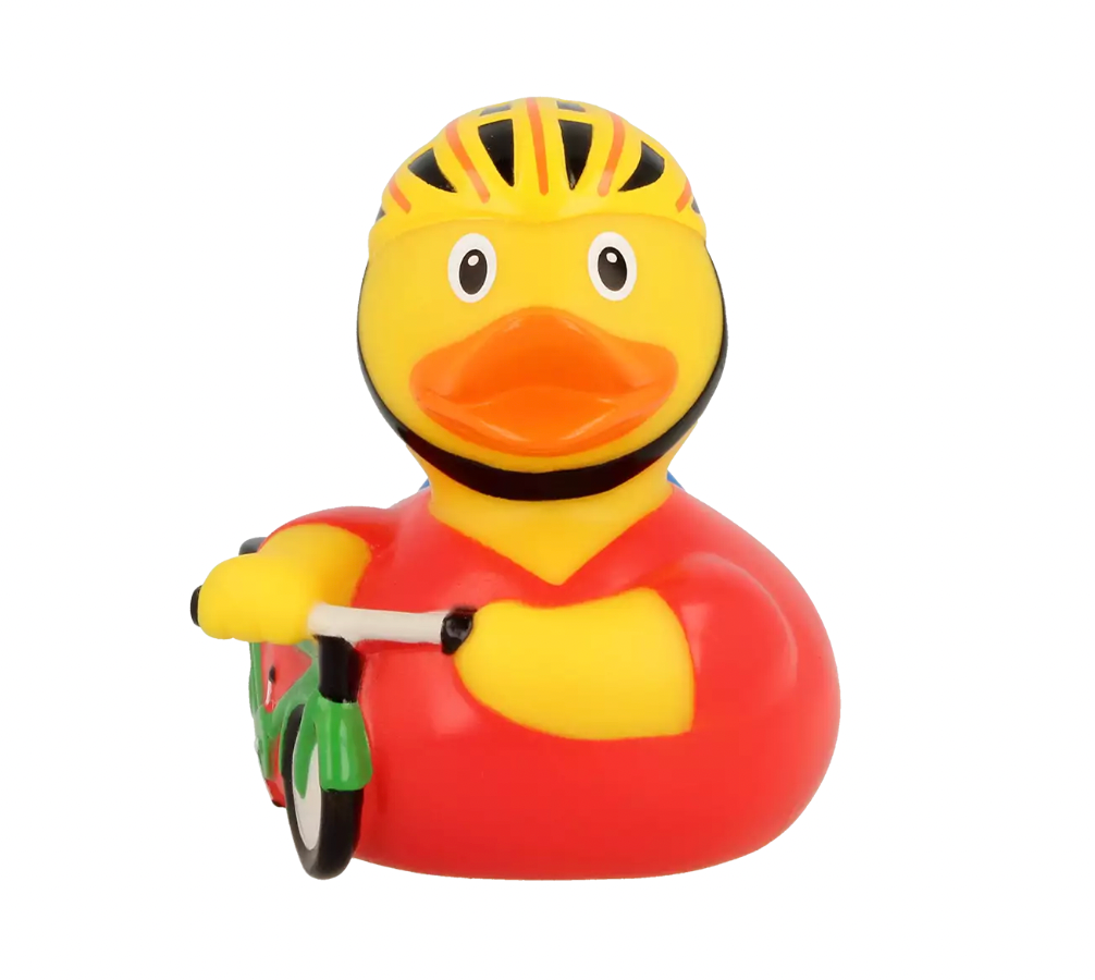 Cycling Rubber Duck Front View