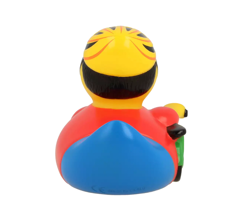 Cycling Rubber Duck Back View
