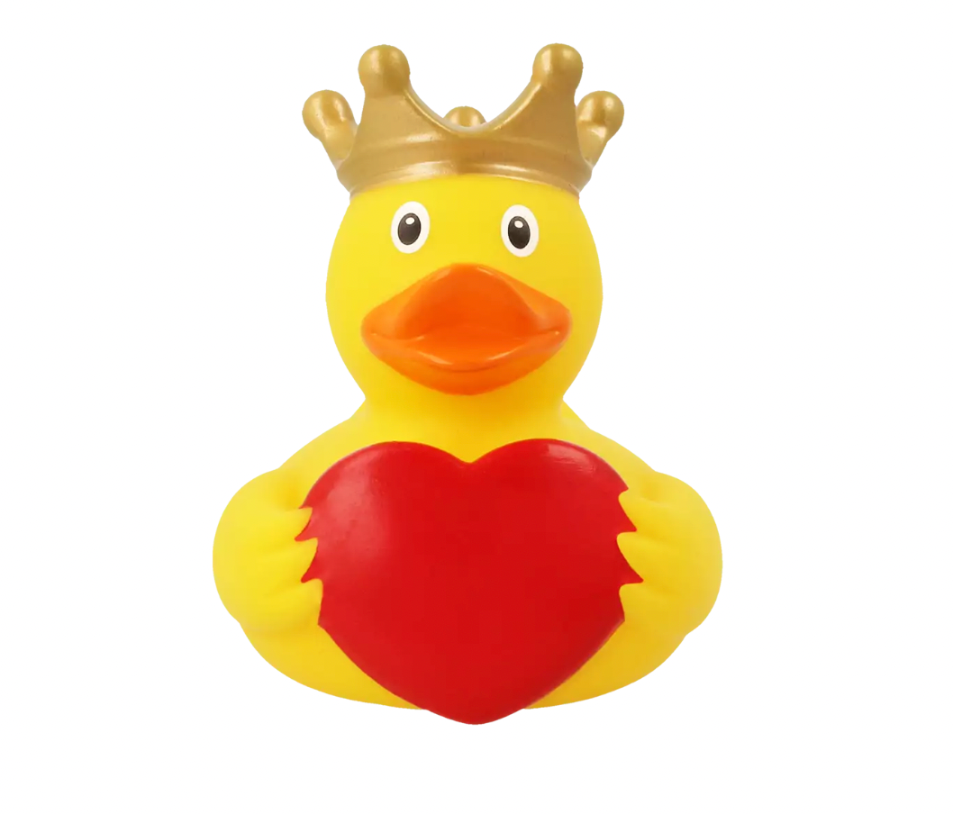King of Heart Rubber Duck Front View