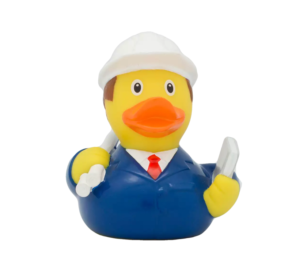 Engineer Rubber Duck Front View