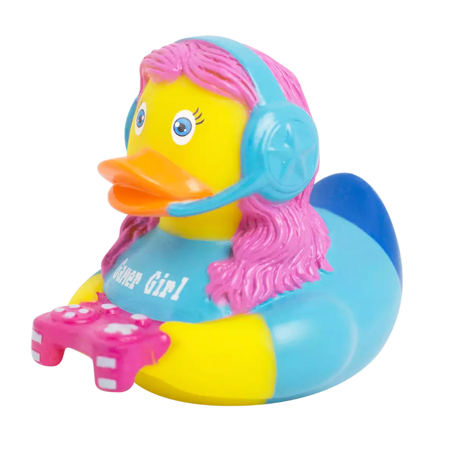 Gamer Girl Rubber Duckie Front View