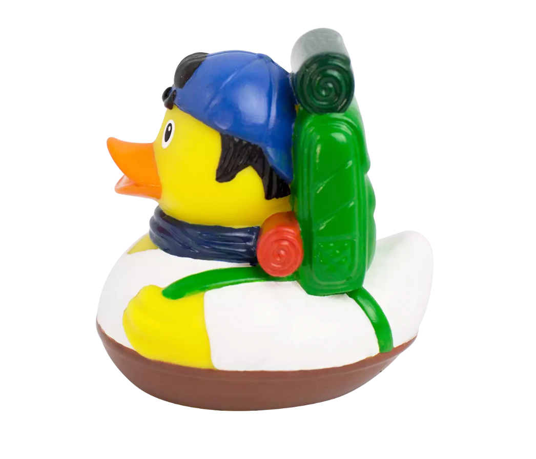 Backpacker Rubber Duck Left Side View