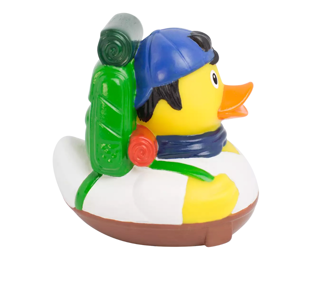 Backpacker Rubber Duck Right Side View