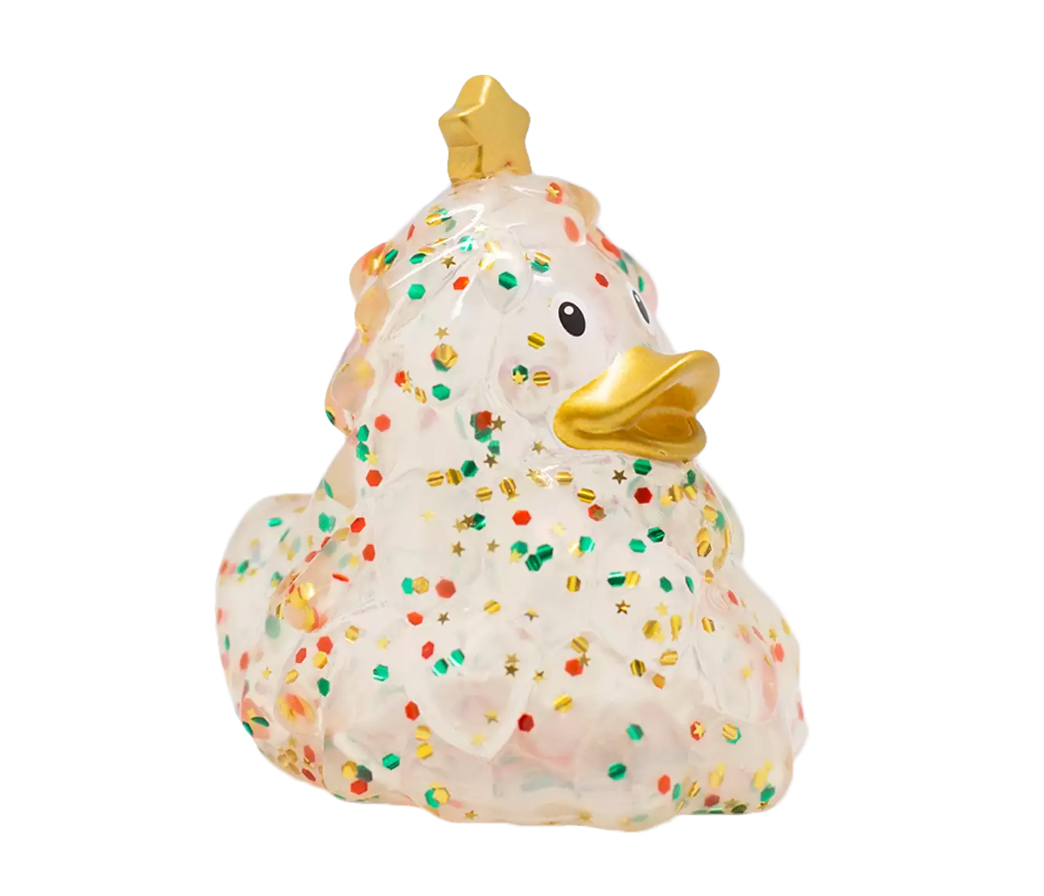 Glitter Christmas Tree Rubber Duckie Limited