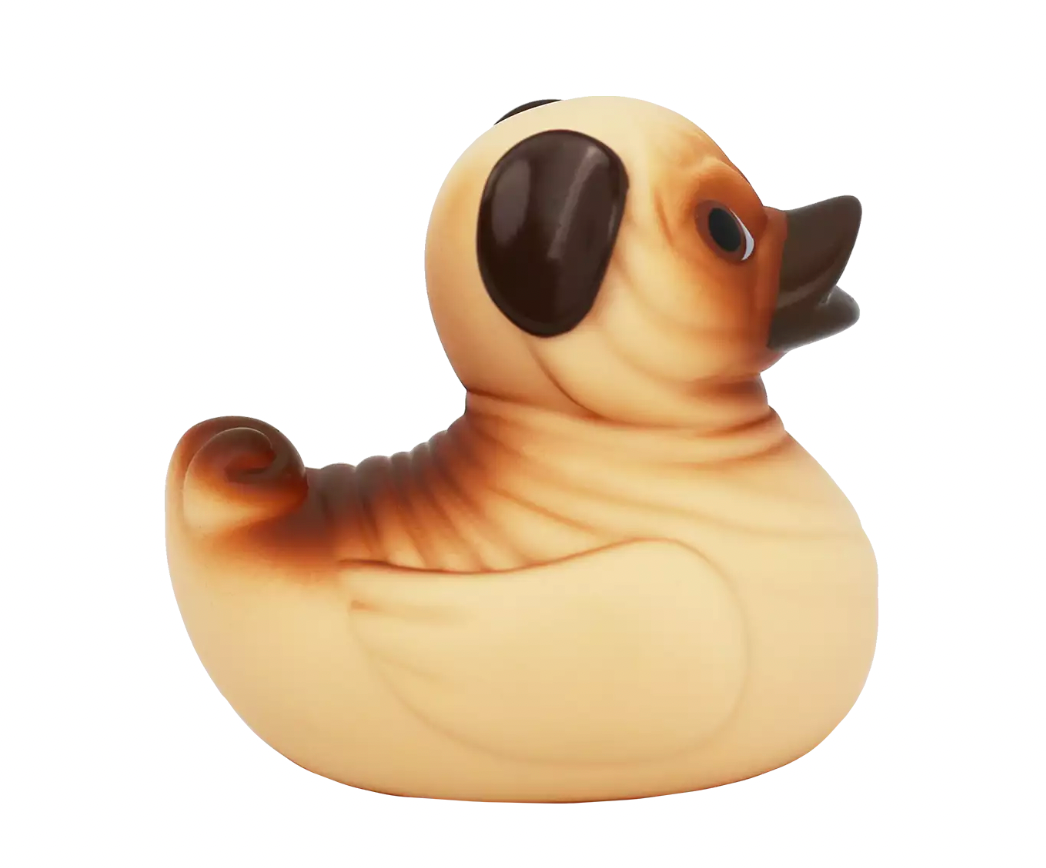 Pug Rubber Duckie Right Side View