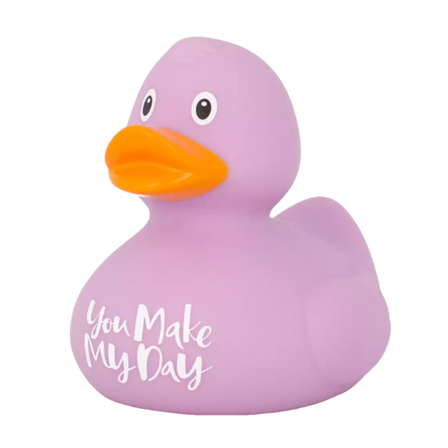 Pink You Make My Day Rubber Duck