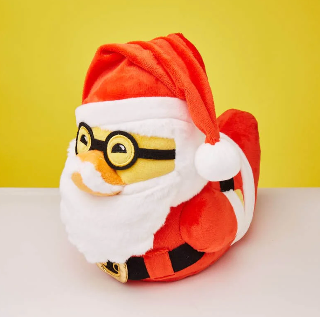 Santa Claus Plushie Duck Front View