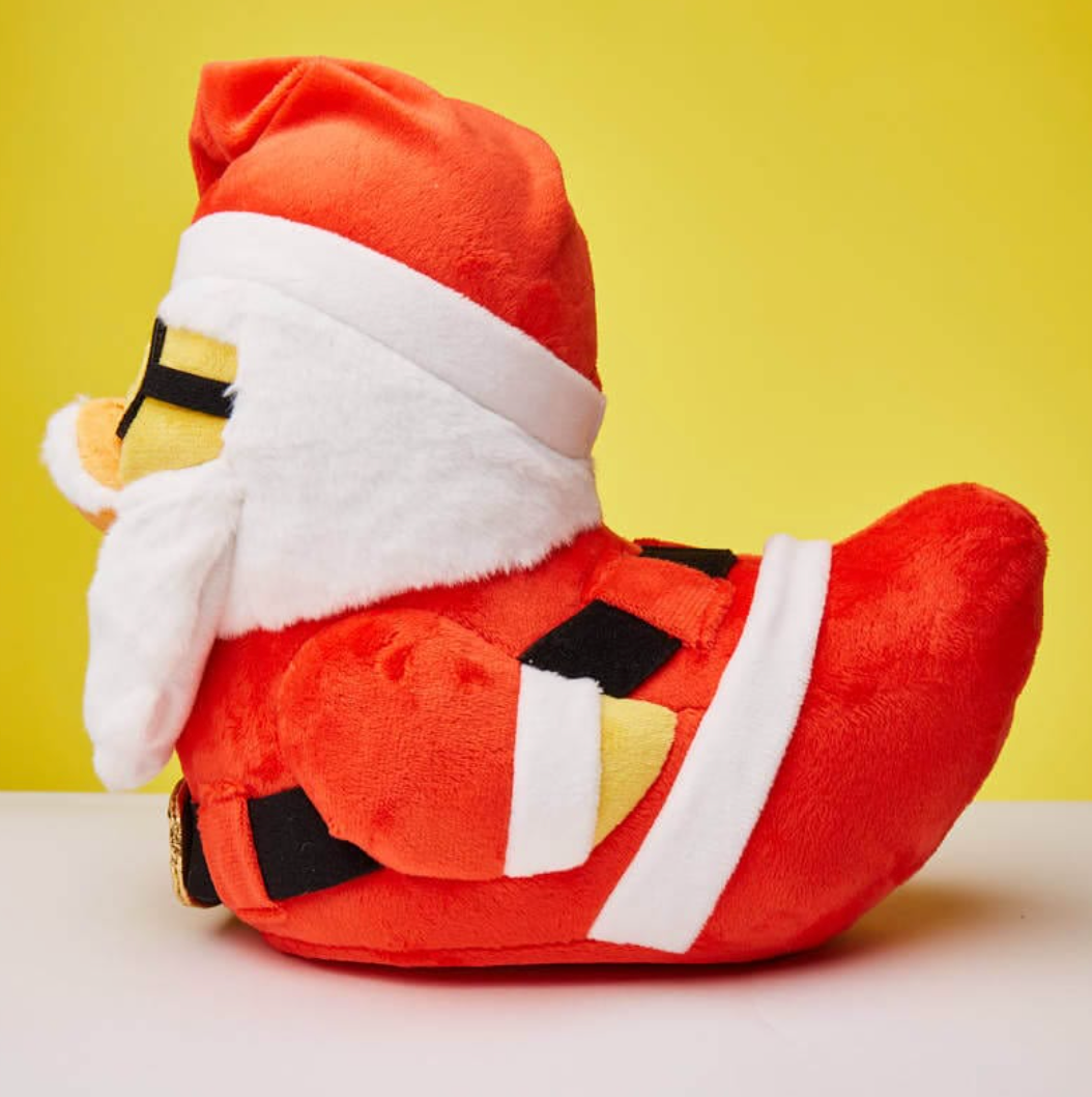 Santa Claus Plushie Duck Side View