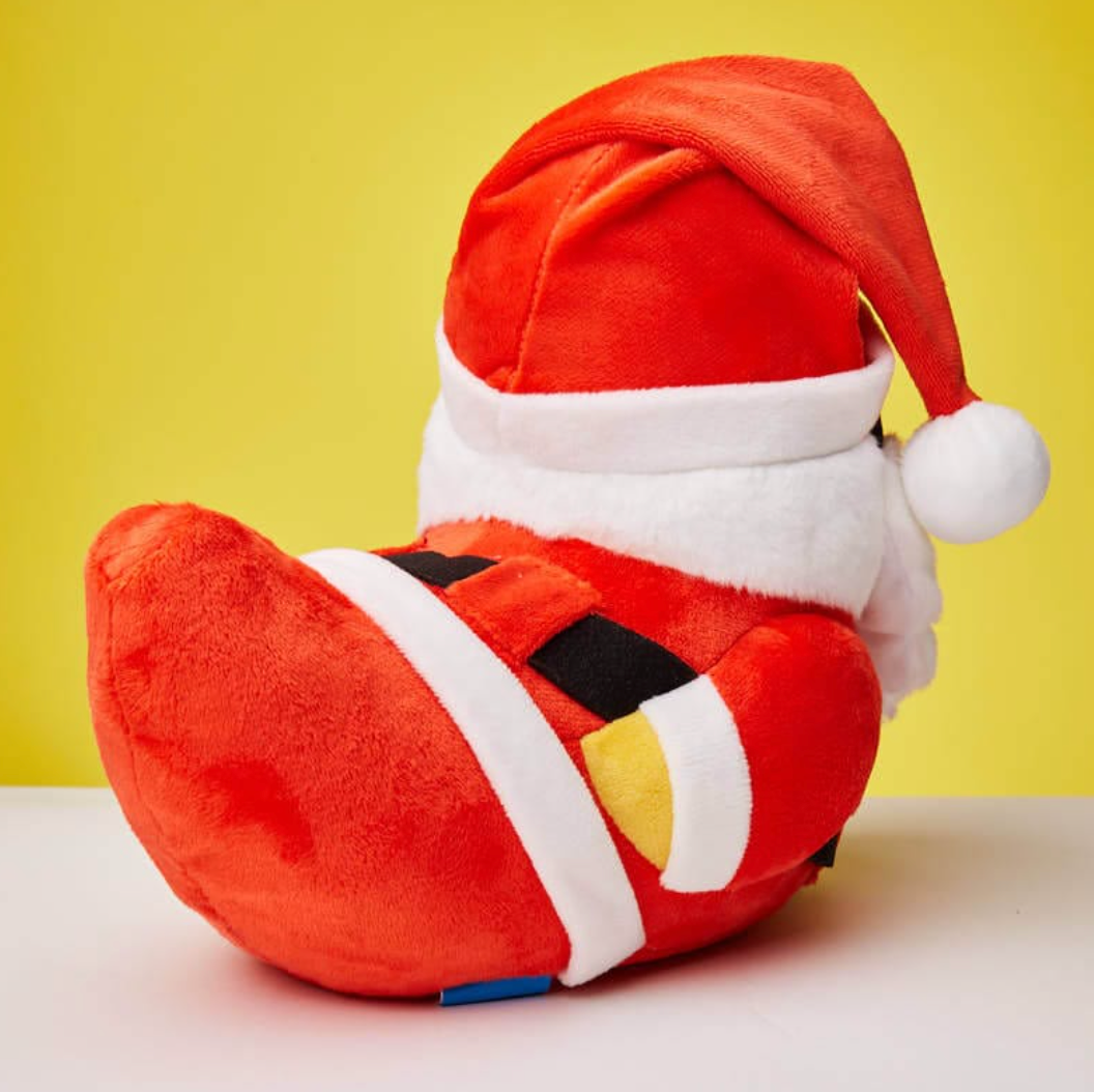 Santa Claus Plush Duck Back View