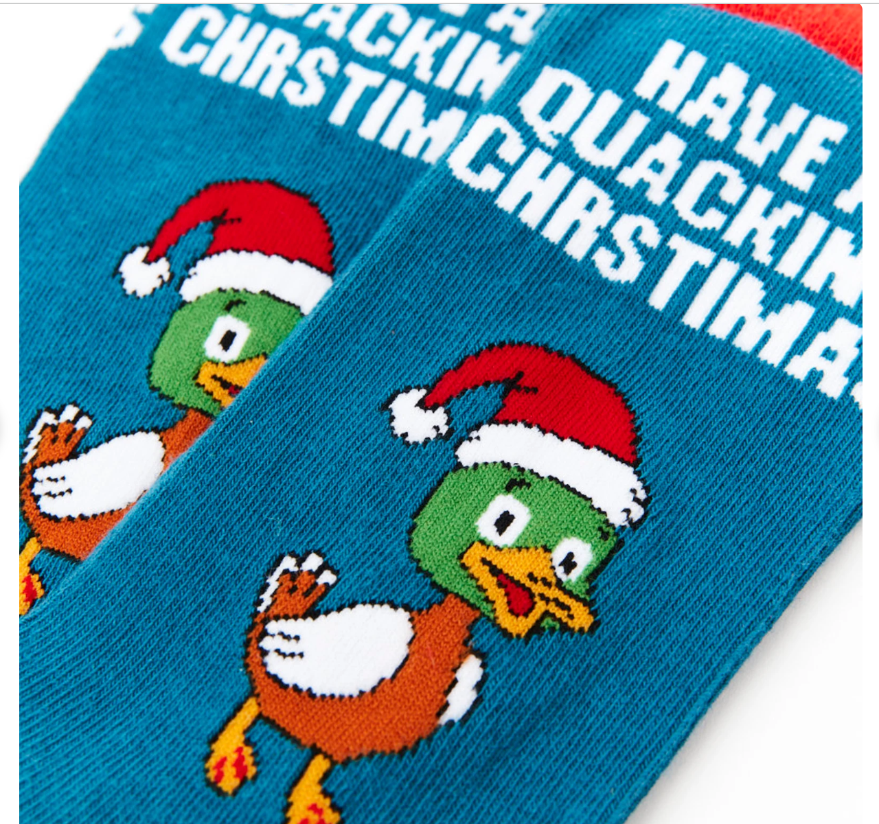 'Have a Quacking Christmas' Socks, size Unisex