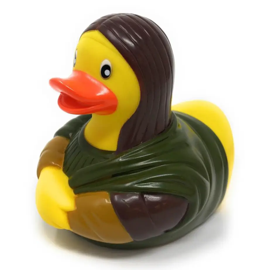 Mona Lisa Rubber Duck Left Side Angle View