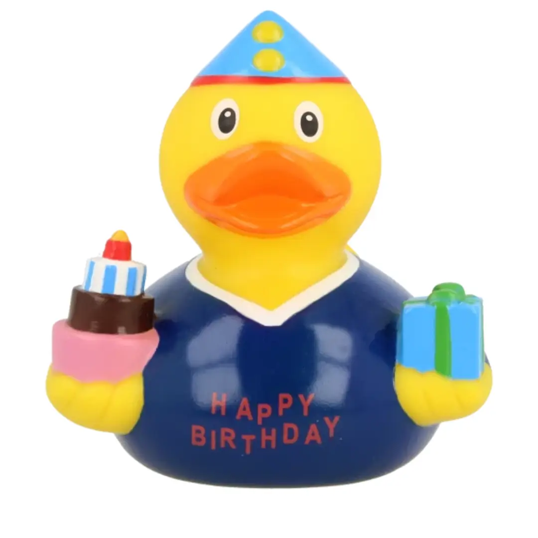 Birthday Boy Rubber Duck Front View