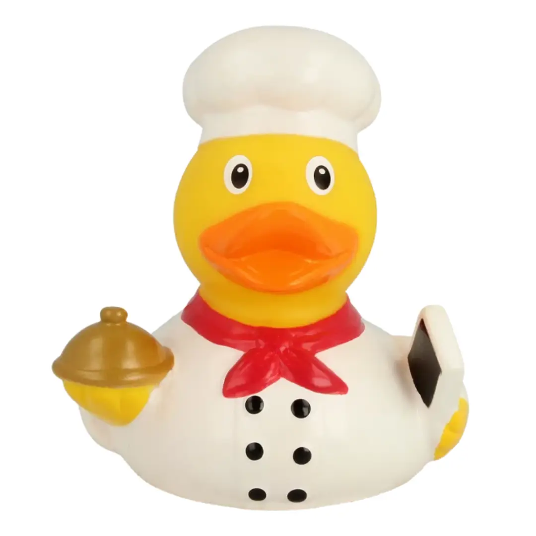 Chef Rubber Duck Front View