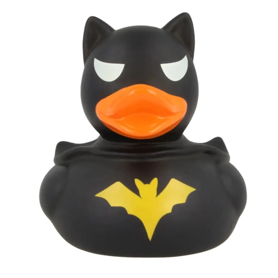 Black Batman Rubber Duck Front View