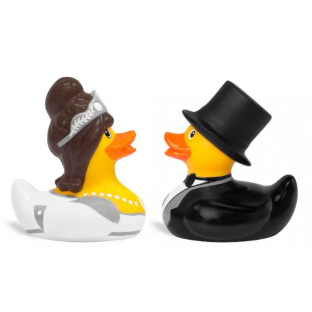 Mini Bride and Groom Rubber Ducks Collectible