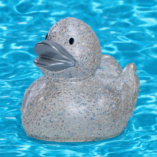 Simple Rubber Duck - Grey Glittery
