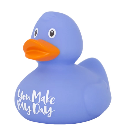 You Make My Day Blue Rubber Duck Collectible