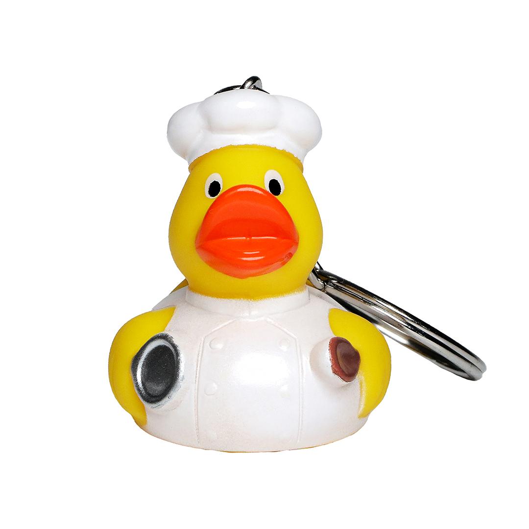 Mini Cook Rubber Duck Keychain