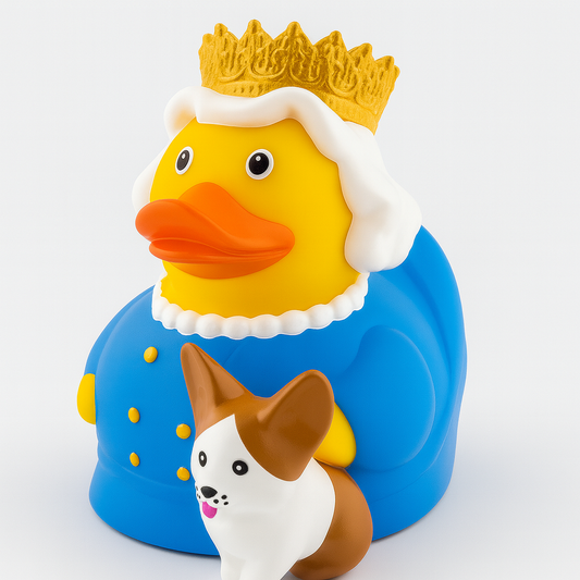 The Queen and her Corgi