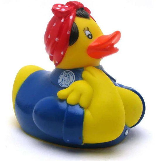 Rosie the Riveter Rubber Duck Right Side Angle View